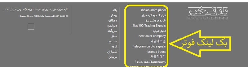 بک لینک فوتر بارانی خبر