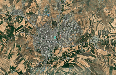 نمای ماهواره ای کامیاران